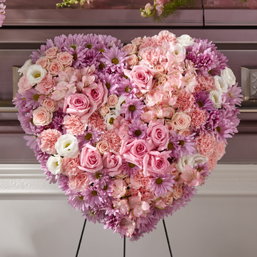 Heavenly Pink Heart Wreath