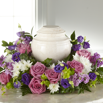 Lavender Farewell Urn Arrangement