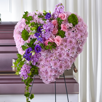 Lavender Farewell Heart Wreath