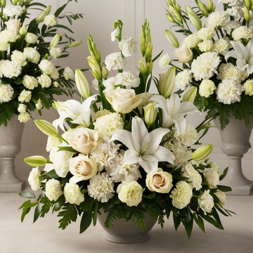 Tranquil Reflections White Sympathy Arrangement