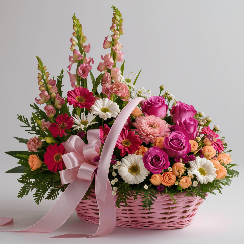 Gentle Pink Sympathy Basket