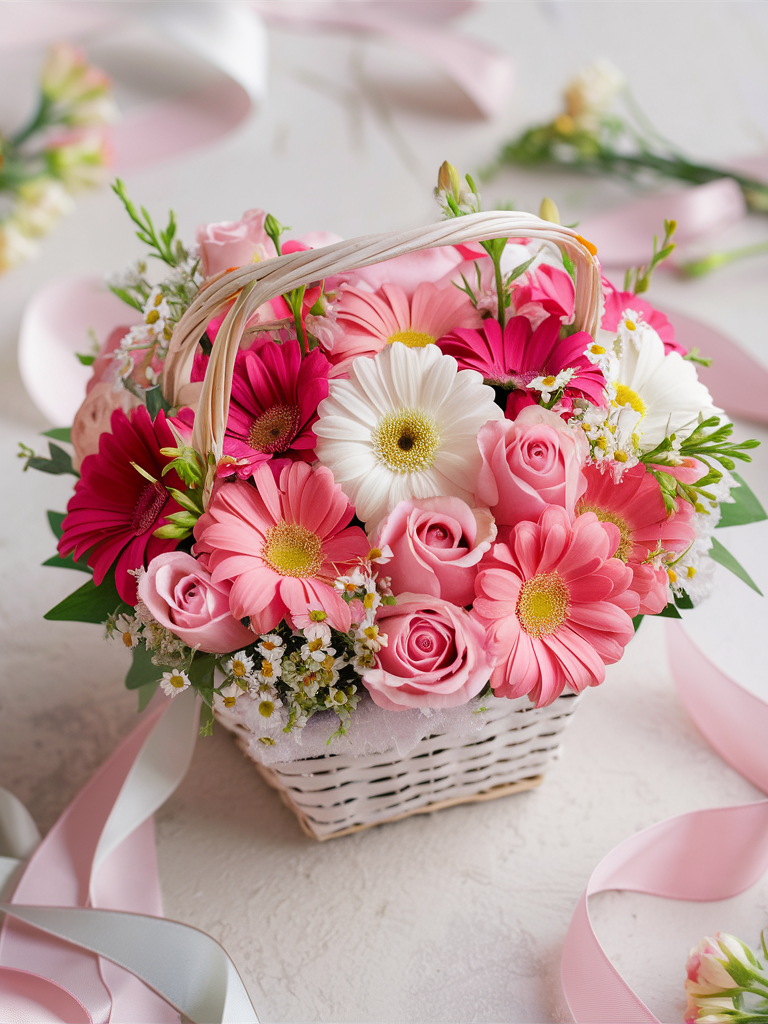 Sweet Arrival Blossom Basket