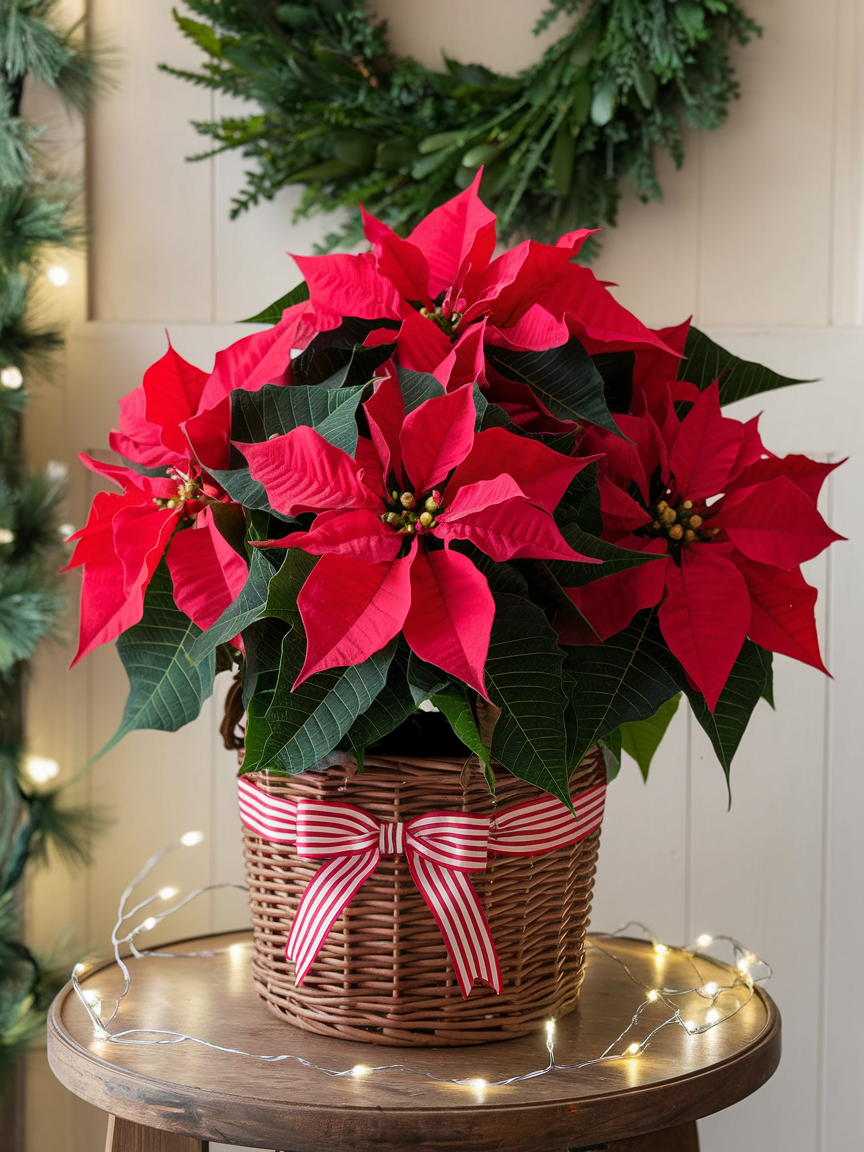 Large Majestic Red Poinsettia