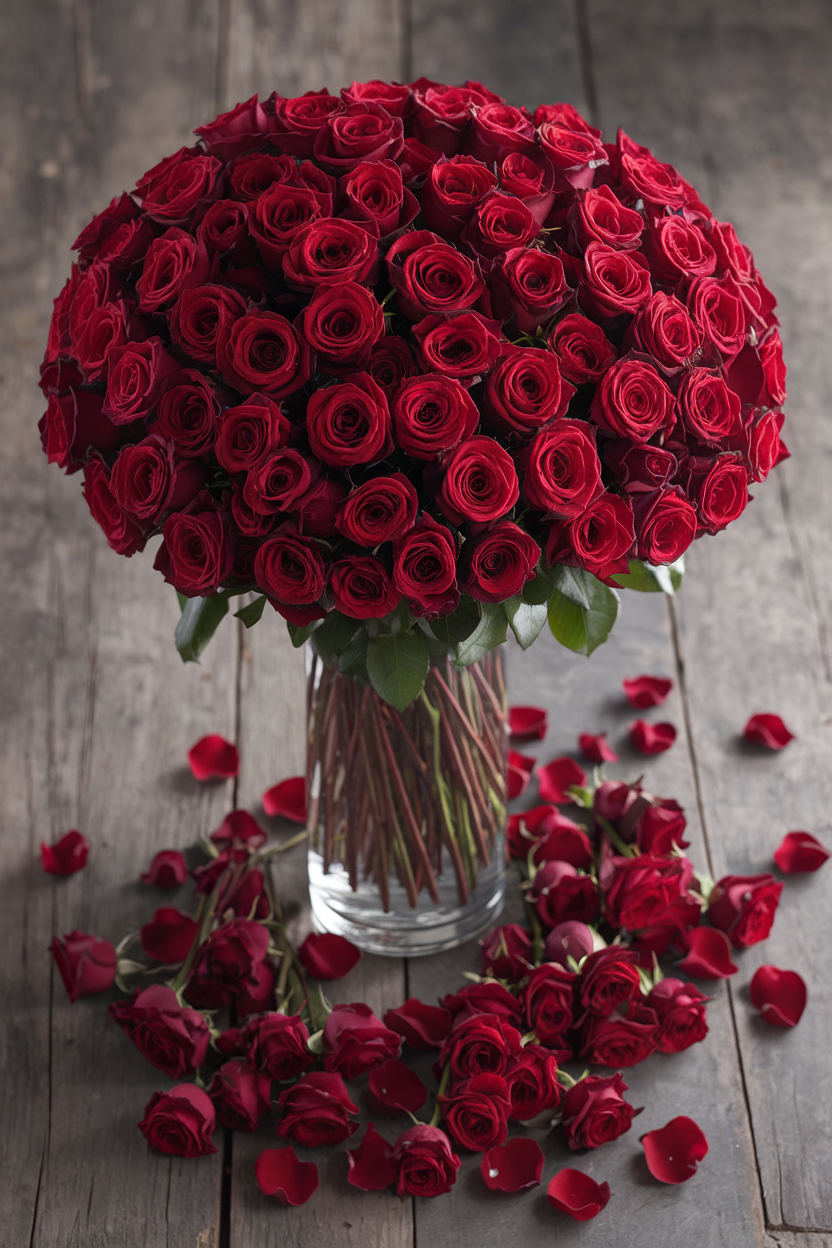 Bouquet of 50 Red Roses