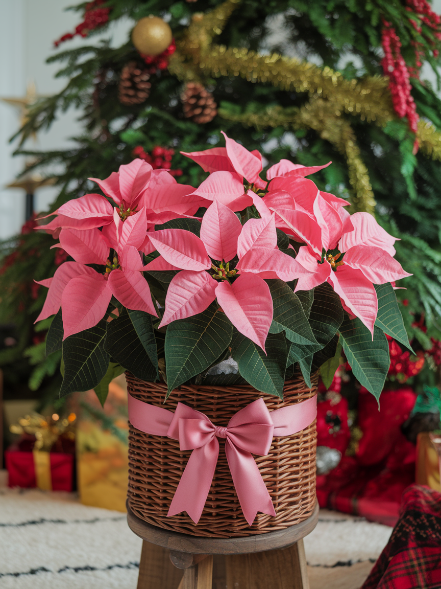 Large Charming Pink Poinsettia