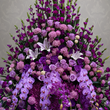 Grande Elegance Purple Sympathy Arrangement