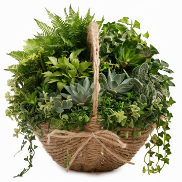 Tranquil Greenery Plant Basket