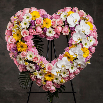 Sunlit Heart Wreath