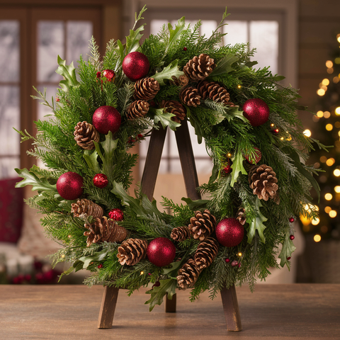 Holiday Woodland Charm Wreath