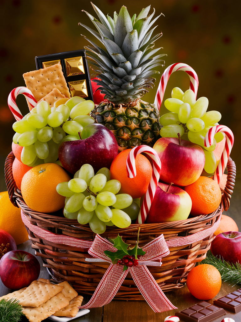 Merry &amp; Bright Fruit Basket