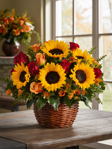 Autumn Splendor Floral Basket