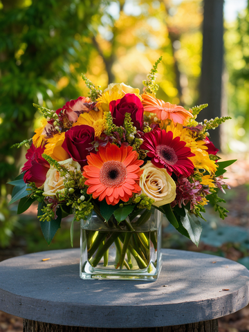 Autumn Bliss Cube Arrangement