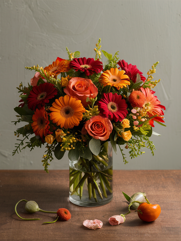 Warm Ember Floral Arrangement