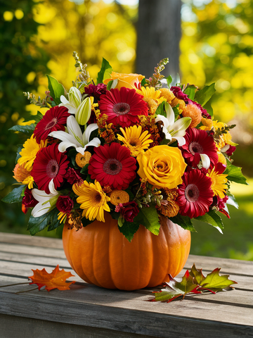 Harvest Pumpkin Floral Centerpiece