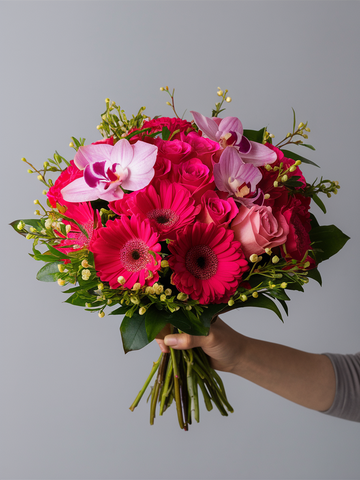 Hot Pink Premium Blooms Bouquet