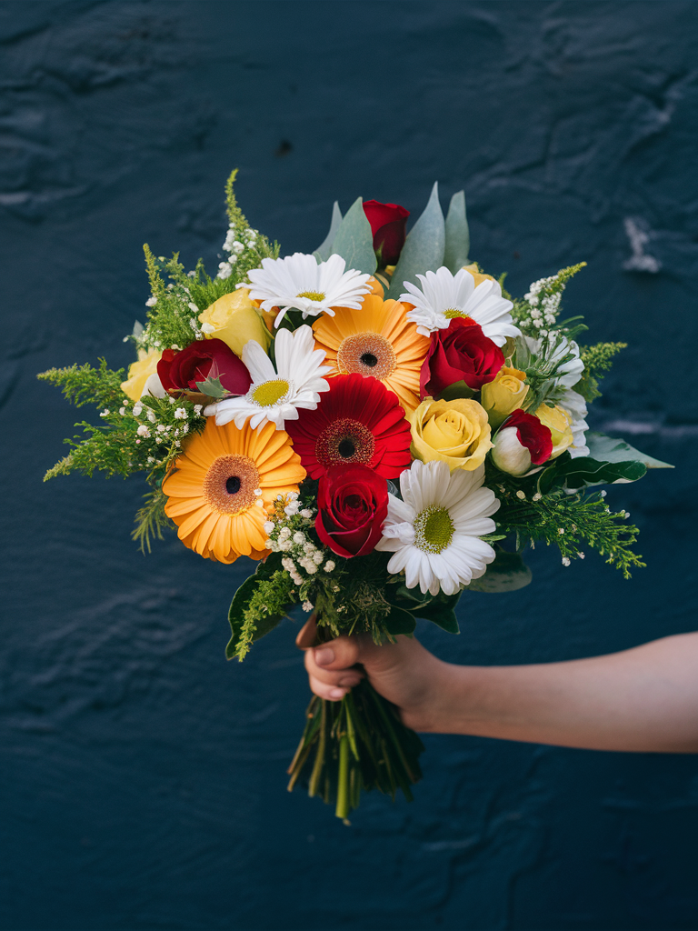 Mixed Color Seasonal Blooms Bouquet