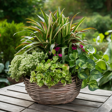 All Green Plant Basket