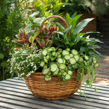 Verdant Oasis Plant Basket