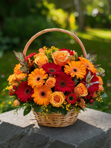 Fireside Blossom Basket