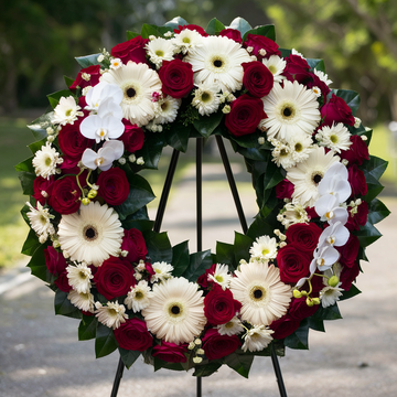 Crimson Harmony Wreath